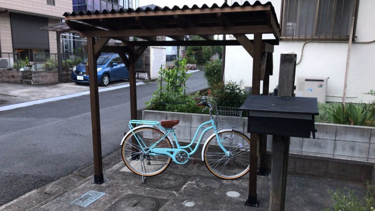 素人diy パーゴラベースの自転車置場 駐輪場 を作ってみた アシタノ